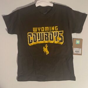 Wyoming Cowboys Kids T-Shirt - Brown Girls Size XS 4/5 NWT Rivalry Threads